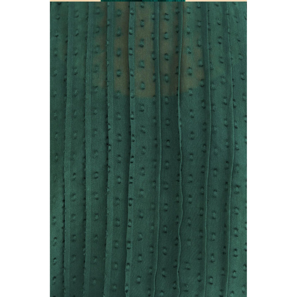 FARM RIO NWT Ruffled Long Sleeve Swiss Dot Blouse in Emerald // M - Picture 6 of 16